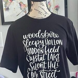 Horror Movie Towns T-shirt